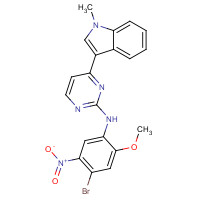 1421373-08-1 N-(4-bromo-2-methoxy-5-nitrophenyl)-4-(1-methylindol-3-yl)pyrimidin-2-amine chemical structure
