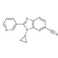 1356480-17-5 3-cyclopropyl-2-pyridin-3-ylbenzimidazole-5-carbonitrile chemical structure