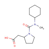 251574-42-2 2-[1-[cyclohexyl(methyl)carbamoyl]pyrrolidin-2-yl]acetic acid chemical structure