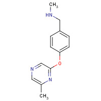 912569-67-6 N-methyl-1-[4-(6-methylpyrazin-2-yl)oxyphenyl]methanamine chemical structure