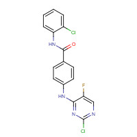 1158838-41-5 4-[(2-chloro-5-fluoropyrimidin-4-yl)amino]-N-(2-chlorophenyl)benzamide chemical structure