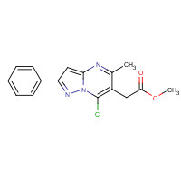1313377-99-9 methyl 2-(7-chloro-5-methyl-2-phenylpyrazolo[1,5-a]pyrimidin-6-yl)acetate chemical structure
