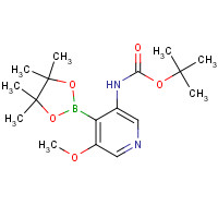 1105675-61-3 tert-butyl N-[5-methoxy-4-(4,4,5,5-tetramethyl-1,3,2-dioxaborolan-2-yl)pyridin-3-yl]carbamate chemical structure