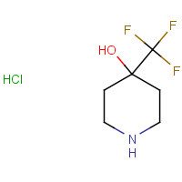 1193389-14-8 4-(trifluoromethyl)piperidin-4-ol;hydrochloride chemical structure