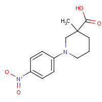 1418754-07-0 3-methyl-1-(4-nitrophenyl)piperidine-3-carboxylic acid chemical structure