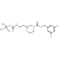 1613513-05-5 (3,5-dichlorophenyl)methyl 2-[2-[(2-methylpropan-2-yl)oxycarbonylamino]ethyl]morpholine-4-carboxylate chemical structure