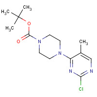 1538605-53-6 tert-butyl 4-(2-chloro-5-methylpyrimidin-4-yl)piperazine-1-carboxylate chemical structure