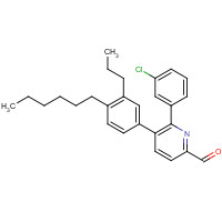 1350436-46-2 6-(3-chlorophenyl)-5-(4-hexyl-3-propylphenyl)pyridine-2-carbaldehyde chemical structure