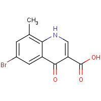 67643-46-3 6-bromo-8-methyl-4-oxo-1H-quinoline-3-carboxylic acid chemical structure