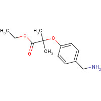 55458-83-8 ethyl 2-[4-(aminomethyl)phenoxy]-2-methylpropanoate chemical structure