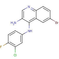 1153094-90-6 6-bromo-4-N-(3-chloro-4-fluorophenyl)quinoline-3,4-diamine chemical structure