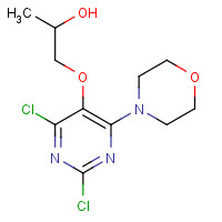 1572048-37-3 1-(2,4-dichloro-6-morpholin-4-ylpyrimidin-5-yl)oxypropan-2-ol chemical structure