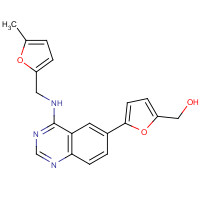 1285702-20-6 [5-[4-[(5-methylfuran-2-yl)methylamino]quinazolin-6-yl]furan-2-yl]methanol chemical structure