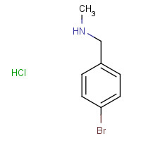 874-73-7 1-(4-bromophenyl)-N-methylmethanamine;hydrochloride chemical structure