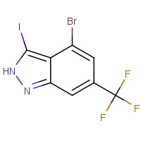 1000341-30-9 4-bromo-3-iodo-6-(trifluoromethyl)-2H-indazole chemical structure