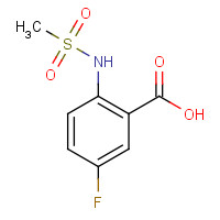 1016788-23-0 5-fluoro-2-(methanesulfonamido)benzoic acid chemical structure