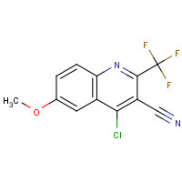 959271-96-6 4-chloro-6-methoxy-2-(trifluoromethyl)quinoline-3-carbonitrile chemical structure