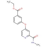 827025-40-1 ethyl 3-[2-(methylcarbamoyl)pyridin-4-yl]oxybenzoate chemical structure
