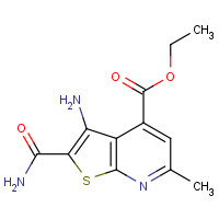 635731-83-8 ethyl 3-amino-2-carbamoyl-6-methylthieno[2,3-b]pyridine-4-carboxylate chemical structure