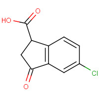 66041-31-4 5-chloro-3-oxo-1,2-dihydroindene-1-carboxylic acid chemical structure