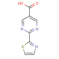 1068975-58-5 2-(1,3-thiazol-2-yl)pyrimidine-5-carboxylic acid chemical structure