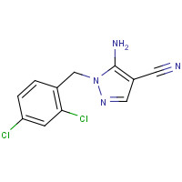 106898-40-2 5-amino-1-[(2,4-dichlorophenyl)methyl]pyrazole-4-carbonitrile chemical structure