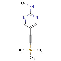 884603-51-4 N-methyl-5-(2-trimethylsilylethynyl)pyrimidin-2-amine chemical structure