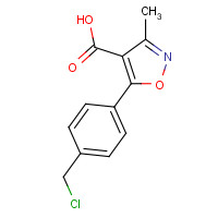 1243415-10-2 5-[4-(chloromethyl)phenyl]-3-methyl-1,2-oxazole-4-carboxylic acid chemical structure