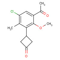 1426700-06-2 3-(3-acetyl-5-chloro-2-methoxy-6-methylphenyl)cyclobutan-1-one chemical structure
