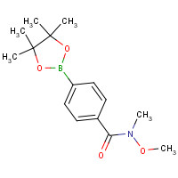 1073353-58-8 N-methoxy-N-methyl-4-(4,4,5,5-tetramethyl-1,3,2-dioxaborolan-2-yl)benzamide chemical structure