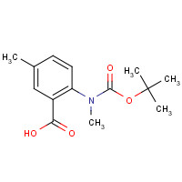 886362-46-5 5-methyl-2-[methyl-[(2-methylpropan-2-yl)oxycarbonyl]amino]benzoic acid chemical structure