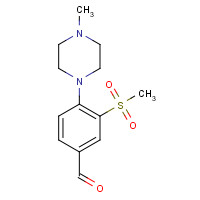 1197193-43-3 4-(4-methylpiperazin-1-yl)-3-methylsulfonylbenzaldehyde chemical structure