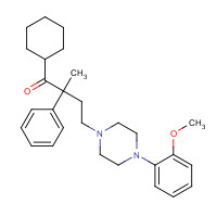 228418-79-9 1-cyclohexyl-4-[4-(2-methoxyphenyl)piperazin-1-yl]-2-methyl-2-phenylbutan-1-one chemical structure