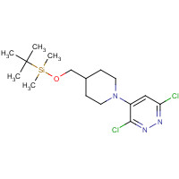 1349874-38-9 tert-butyl-[[1-(3,6-dichloropyridazin-4-yl)piperidin-4-yl]methoxy]-dimethylsilane chemical structure