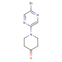1100752-74-6 1-(5-bromopyrazin-2-yl)piperidin-4-one chemical structure