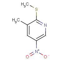 66665-85-8 3-methyl-2-methylsulfanyl-5-nitropyridine chemical structure