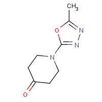 1329672-49-2 1-(5-methyl-1,3,4-oxadiazol-2-yl)piperidin-4-one chemical structure