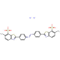 14500-83-5 disodium;6-methyl-2-[4-[[4-(6-methyl-7-sulfonato-1,3-benzothiazol-2-yl)phenyl]diazenyl]phenyl]-1,3-benzothiazole-7-sulfonate chemical structure