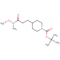 301186-40-3 tert-butyl 4-[3-[methoxy(methyl)amino]-3-oxopropyl]piperidine-1-carboxylate chemical structure