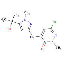 1346673-00-4 6-chloro-4-[[5-(2-hydroxypropan-2-yl)-1-methylpyrazol-3-yl]amino]-2-methylpyridazin-3-one chemical structure