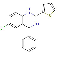 84571-01-7 6-chloro-4-phenyl-2-thiophen-2-yl-1,2,3,4-tetrahydroquinazoline chemical structure