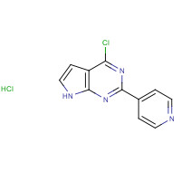 343633-01-2 4-chloro-2-pyridin-4-yl-7H-pyrrolo[2,3-d]pyrimidine;hydrochloride chemical structure