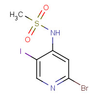1400286-60-3 N-(2-bromo-5-iodopyridin-4-yl)methanesulfonamide chemical structure