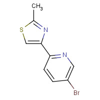 1159820-36-6 4-(5-bromopyridin-2-yl)-2-methyl-1,3-thiazole chemical structure