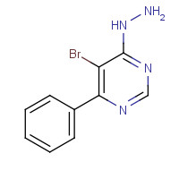 3438-59-3 (5-bromo-6-phenylpyrimidin-4-yl)hydrazine chemical structure