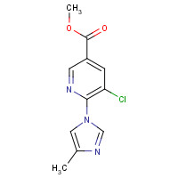 1294003-31-8 methyl 5-chloro-6-(4-methylimidazol-1-yl)pyridine-3-carboxylate chemical structure