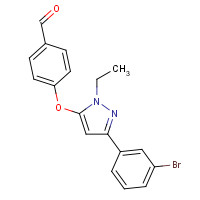 1289203-72-0 4-[5-(3-bromophenyl)-2-ethylpyrazol-3-yl]oxybenzaldehyde chemical structure