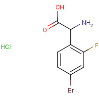 1136881-78-1 2-amino-2-(4-bromo-2-fluorophenyl)acetic acid;hydrochloride chemical structure