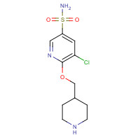 1257048-72-8 5-chloro-6-(piperidin-4-ylmethoxy)pyridine-3-sulfonamide chemical structure