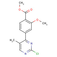 1056636-09-9 methyl 4-(2-chloro-5-methylpyrimidin-4-yl)-2-methoxybenzoate chemical structure